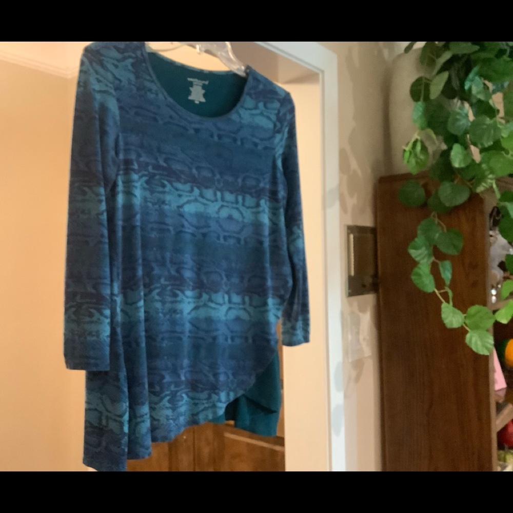 Westbound petites blue top that could be called a tunic. Size MP